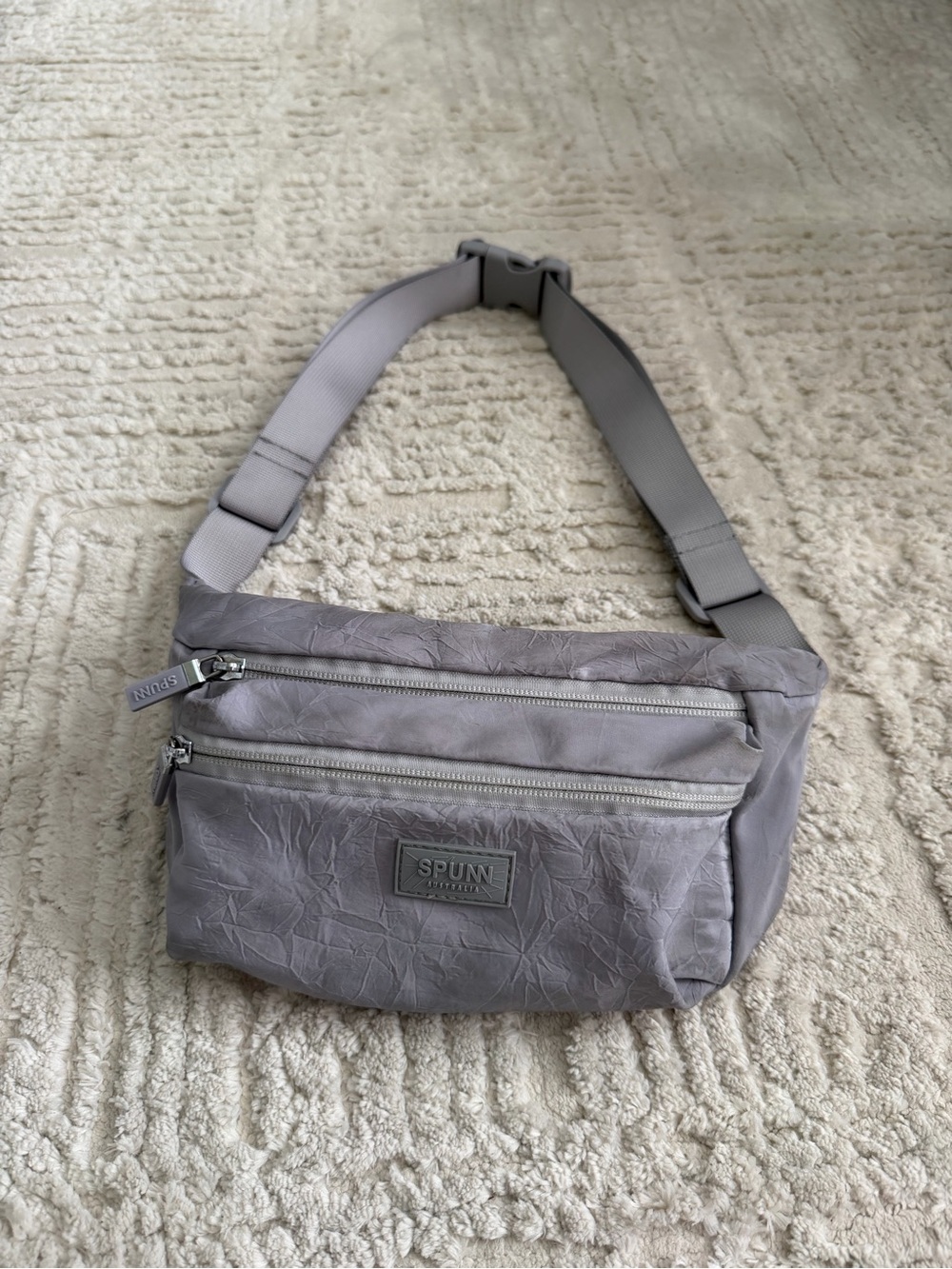 Spunn Gray Men's Crossbody Belt Bag
